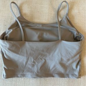 Workout crop light grey cami tank